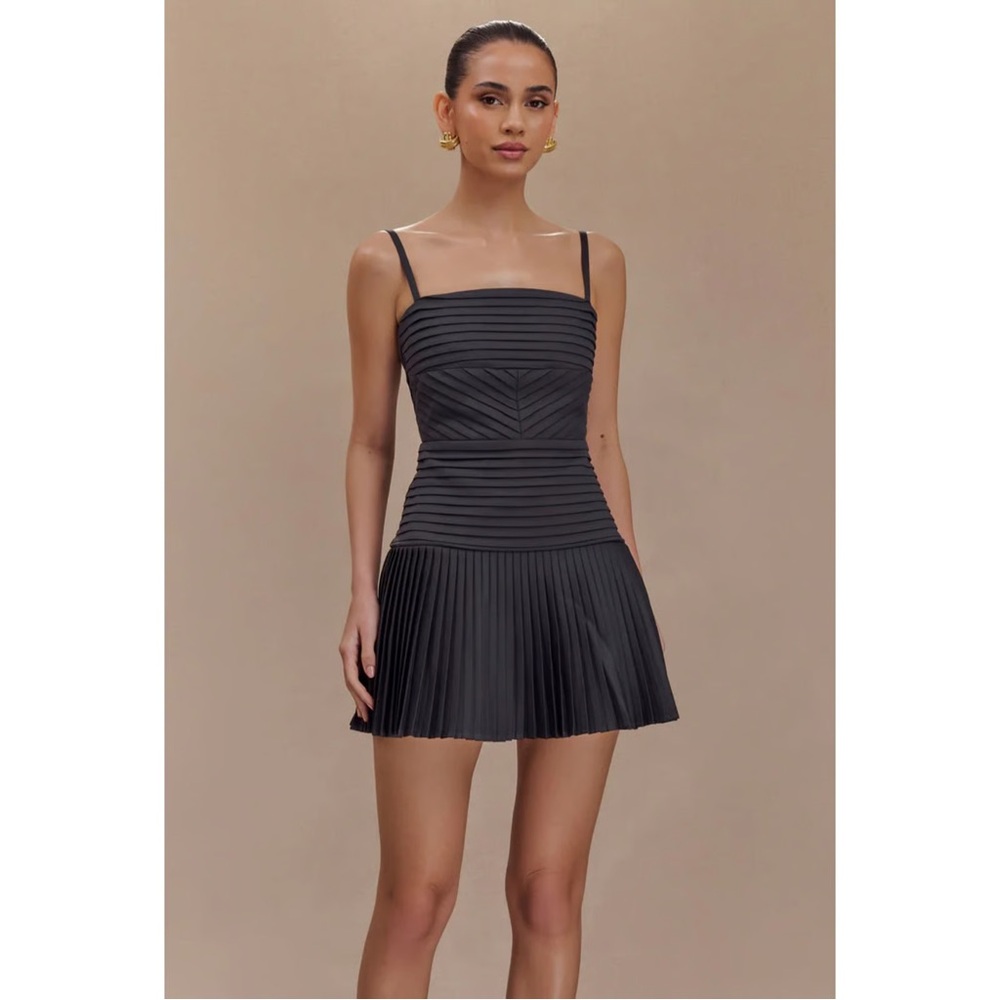 Meshki Black Strappy Mini Dress - Picture 3 of 4